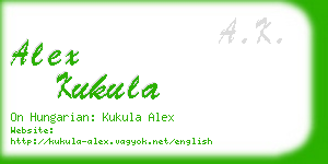 alex kukula business card